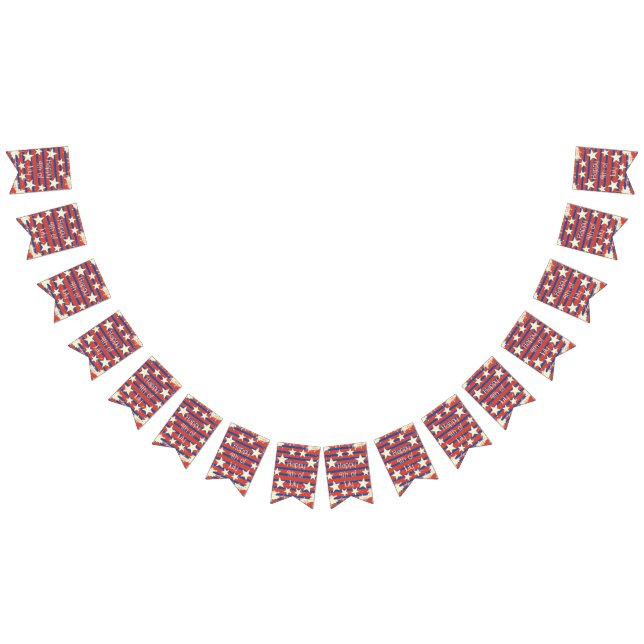 Vintage Retro 4th of July Bunting Flags (All)