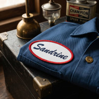 Vintage Retro 50s Mechanic Embroidered-Style Name