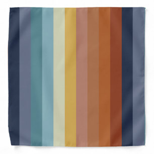 Vintage retro 70s 60s vibe stripes bandana