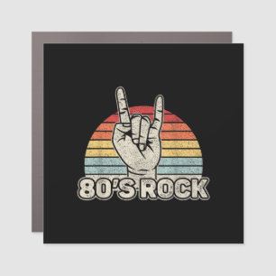 Vintage Retro 80's Rock Band Car Magnet