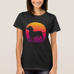 Vintage Retro 80's Style Dachshund T-Shirt
