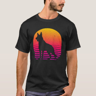 Vintage Retro 80's Style German Shepherd T-Shirt