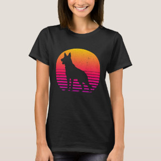 Vintage Retro 80's Style German Shepherd T-Shirt