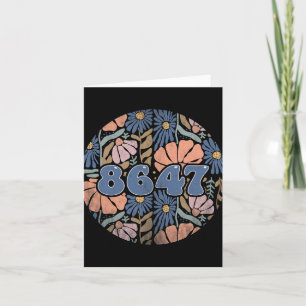 Vintage Retro 8647 Subtle Anti Trump 86 47 Floral Card