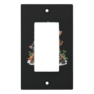 Vintage Retro 90's Cat Christmas Tree Pet Lover Pa Light Switch Cover
