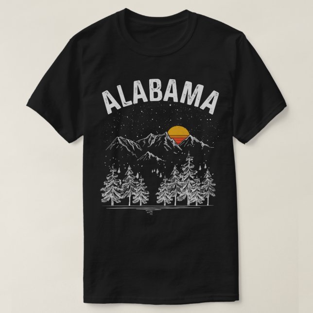 Vintage Retro Alabama State TShirt (Design Front)
