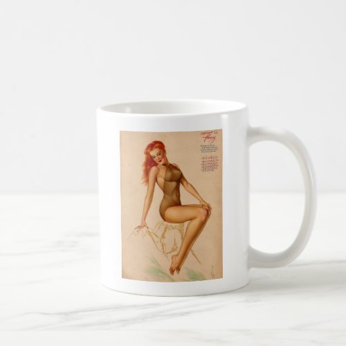 Vintage Retro Alberto Vargas Pin Up Girl Coffee Mug