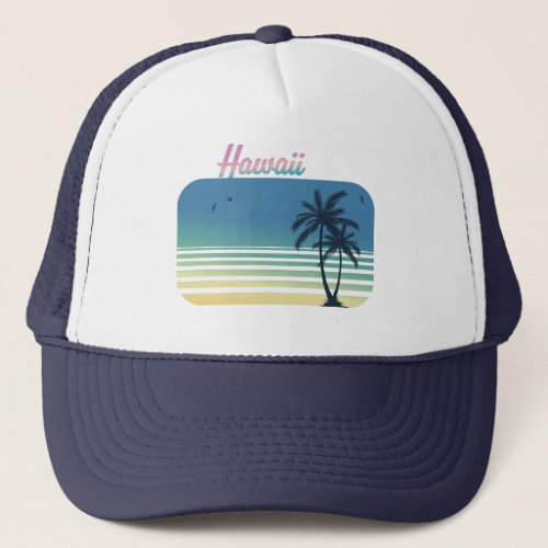 Vintage Retro Aloha Hawaiian Beach Vacation Hawaii Trucker Hat
