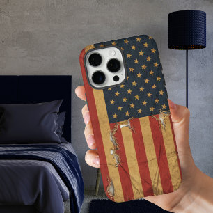 Vintage Retro American Flag,USA,Patriotic iPhone 16 Pro Max Case