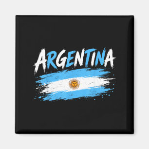 Vintage Retro Argentina Flag Argentinian Pride Men Magnet