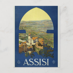 Vintage Retro Assisi Italy Italian Travel Tourism Postcard