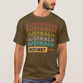 Vintage Retro Australia Cricket  T-Shirt