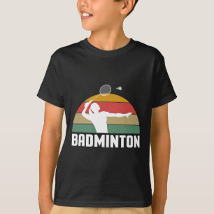 Vintage Retro Badminton Shuttle Player T-Shirt