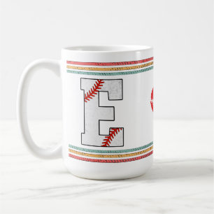 Vintage Retro Baseball Letter E Classic Coffee Mug