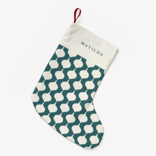 Vintage retro bauble personalised gift christmas small christmas stocking