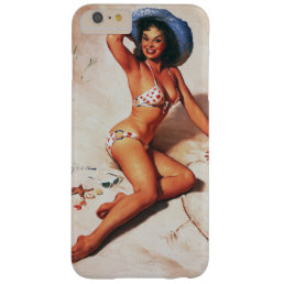 Vintage Retro Beach Summer Pinup Girl Barely There iPhone 6 Plus Case