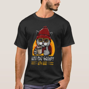 Vintage Retro Best Cat Grumpy Ever  Dad Cat T-Shirt