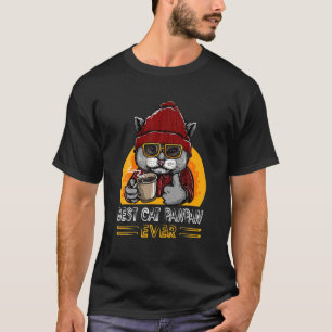Vintage Retro Best Cat Pawpaw Ever Funny Dad Cat L T-Shirt