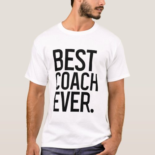 Vintage Retro Best Coach Ever T_shirt Sports
