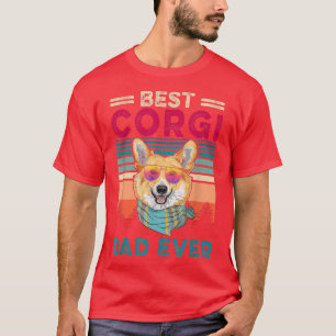 Vintage Retro Best Corgi Dad Ever Cool Dog Father' T-Shirt