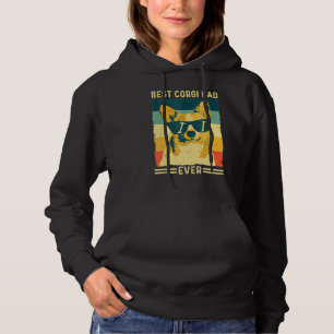 Vintage Retro Best Corgi Dad Ever Father's Day Do Hoodie