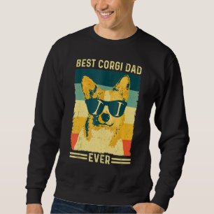 Vintage Retro Best Corgi Dad Ever Father's Day Do Sweatshirt