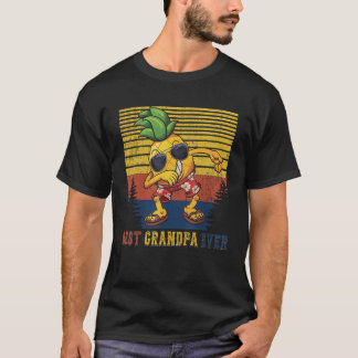 Vintage Retro Best Grandpa Ever Dabbing Pineapple T-Shirt