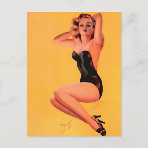 Vintage Retro Billy DeVorss Pinup Girl Postcard