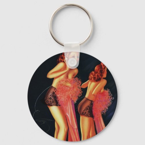 Vintage Retro Billy DeVorss Telephone Pinup girl Keychain