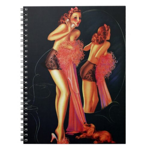 Vintage Retro Billy DeVorss Telephone Pinup girl Notebook