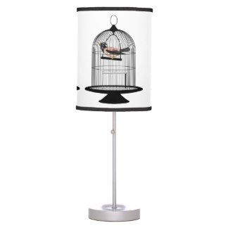 vintage retro birdcage color change table lamp