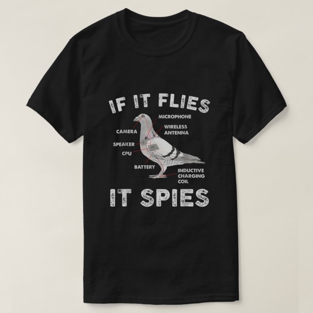 Vintage Retro Birds Are Not Real T-Shirt (Design Front)