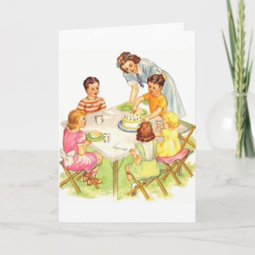 Vintage Retro Birthday Greeting Card