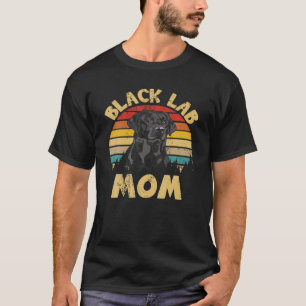 Vintage Retro Black Lab Mom Black Labrador Mother T-Shirt