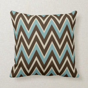 Vintage Retro Blue Turquoise Throw Pillow Decor