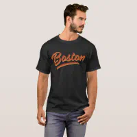 Vintage Retro Boston City Script Font 70s Vibe T-Shirt | Zazzle