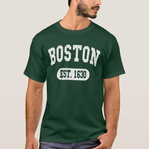 Vintage Retro Boston T_Shirt