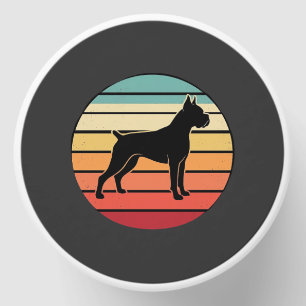 Vintage Retro Boxer Dog Sunset Silhouette Mini Candle Favors