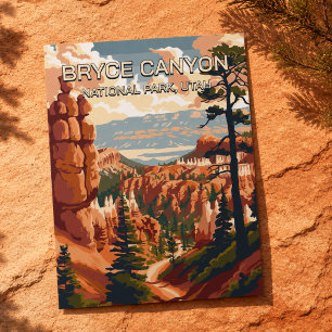 Vintage Retro Bryce Canyon National Park Utah Postcard