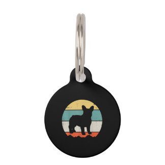 Vintage Retro Bulldog Gift For Dog Dad Dog Mom Pet ID Tag