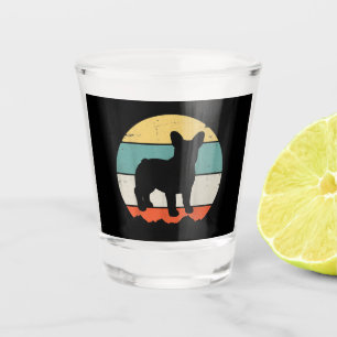 Vintage Retro Bulldog Gift For Dog Dad Dog Mom Shot Glass