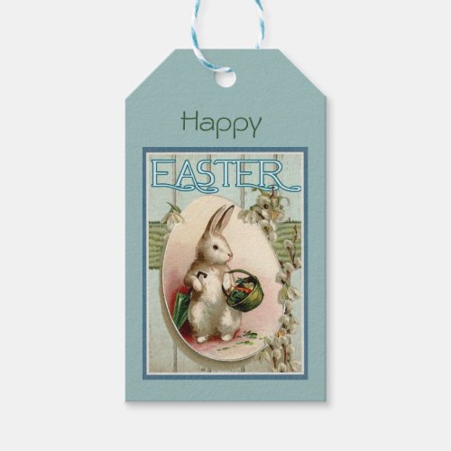 Vintage Retro Bunny Easter     Gift Tags