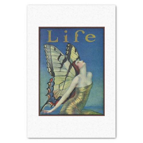 Vintage Retro Butterfly Girl  Tissue Paper
