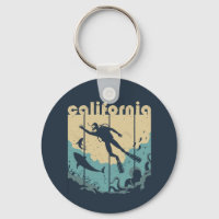 Vintage Retro California Diving Cool Scuba Diver