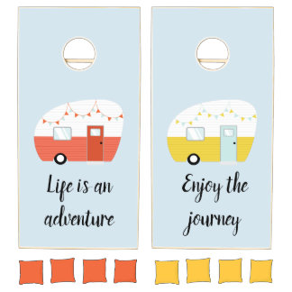 Vintage Retro Camper Cornhole Yard Party Game