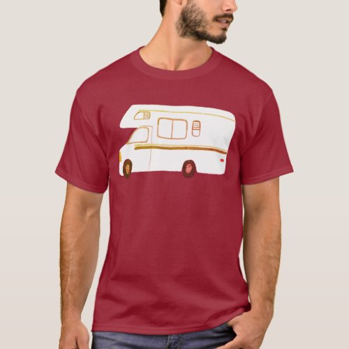 Vintage retro camper motorhome RV _ customize it T_Shirt