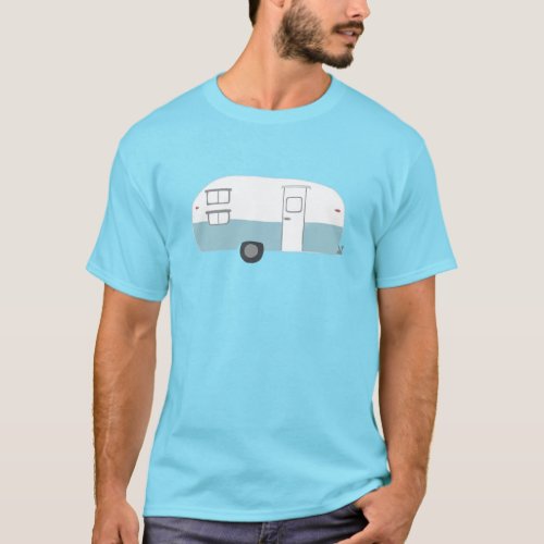 Vintage retro camper trailer _ customize it T_Shirt