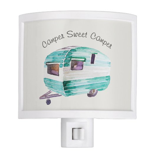 Vintage Retro Camper Trailer Night Light (Front)
