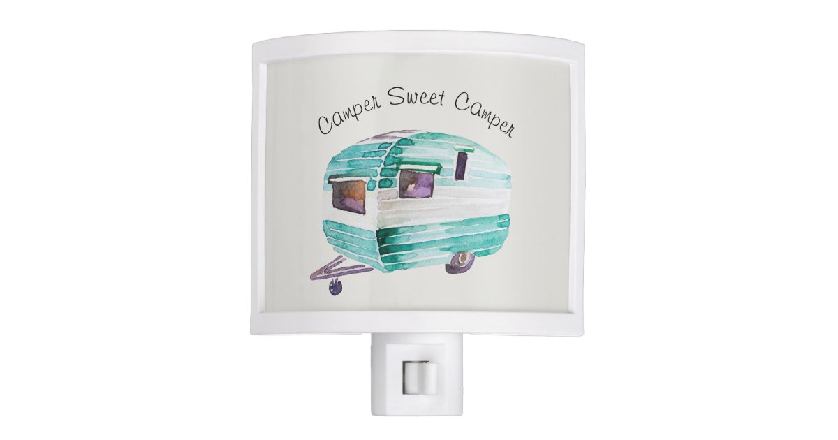 Vintage Retro Camper Trailer Night Light Zazzle Com