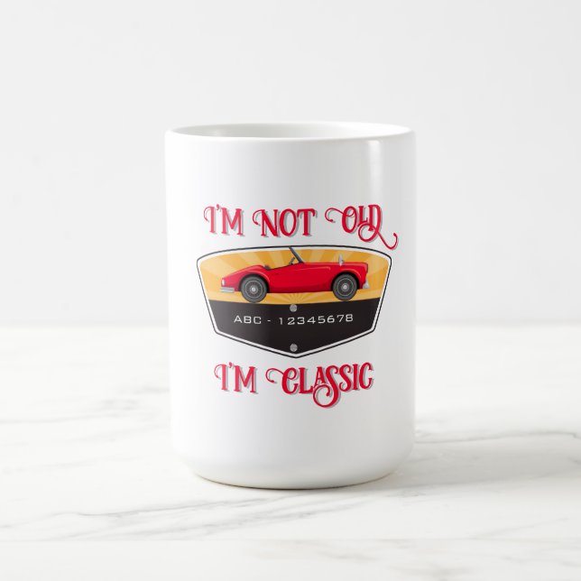 Vintage Retro Car Lover Coffee Mug (Center)